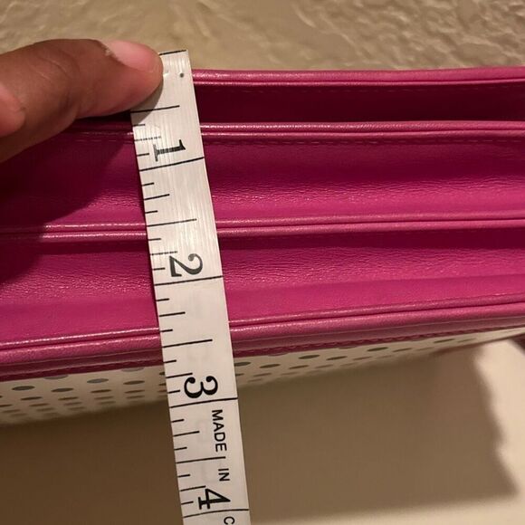 Valentino Garavani Black & White Polka Dot Crossbody Bag Purse Pink Trim Preppy - Picture 13 of 13